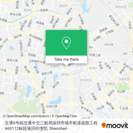 交通6号线交通中交三航局深圳市城市航道疏散工程660112标段项目经理部 map