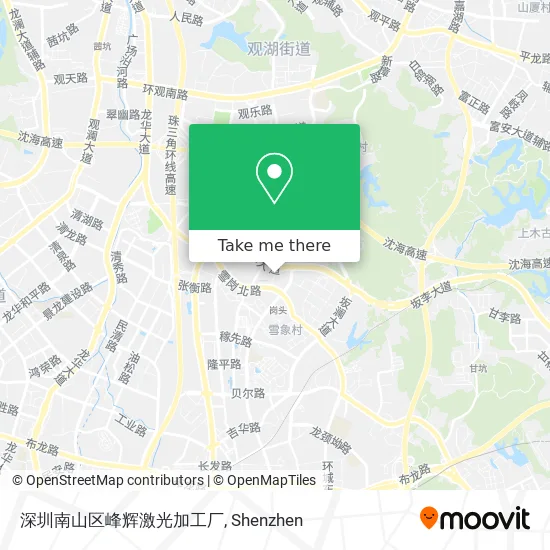 深圳南山区峰辉激光加工厂 map