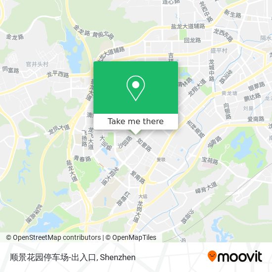 顺景花园停车场-出入口 map
