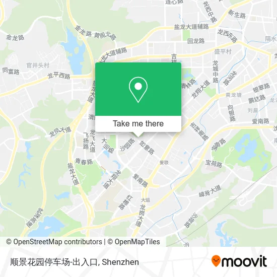 顺景花园停车场-出入口 map