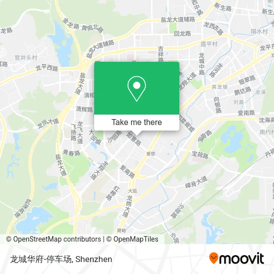 龙城华府-停车场 map