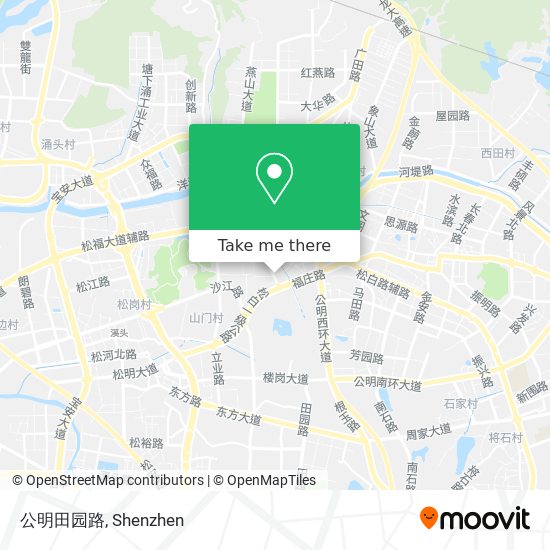 公明田园路 map