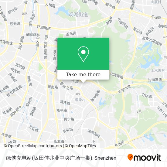 绿侠充电站(坂田佳兆业中央广场一期) map