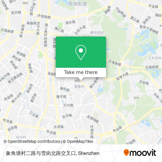 象角塘村二路与雪岗北路交叉口 map