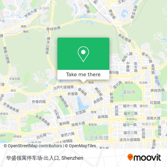华盛领寓停车场-出入口 map