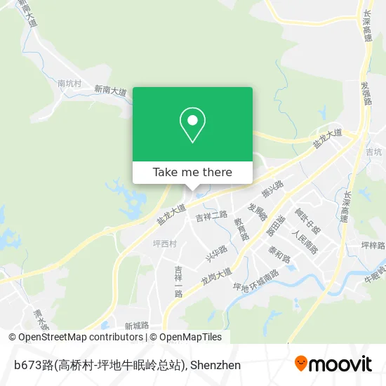 b673路(高桥村-坪地牛眠岭总站) map