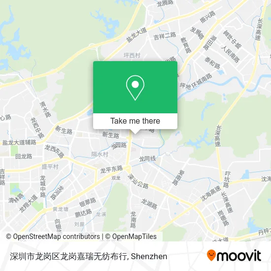 深圳市龙岗区龙岗嘉瑞无纺布行 map