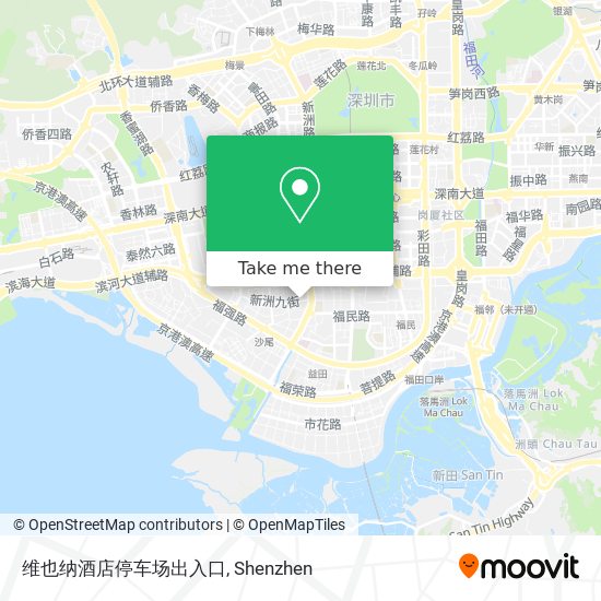 维也纳酒店停车场出入口 map