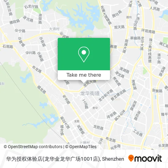 华为授权体验店(龙华金龙华广场1001店) map
