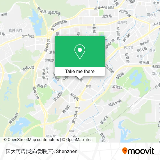 国大药房(龙岗爱联店) map