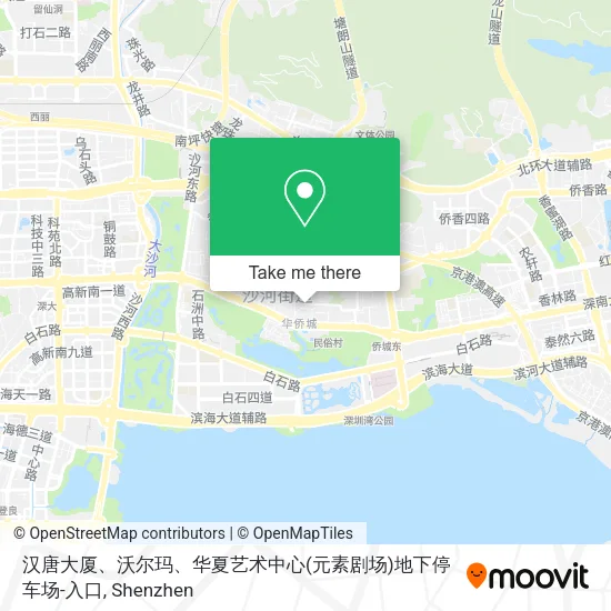 汉唐大厦、沃尔玛、华夏艺术中心(元素剧场)地下停车场-入口 map