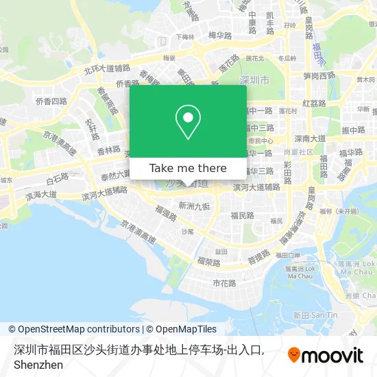 深圳市福田区沙头街道办事处地上停车场-出入口 map