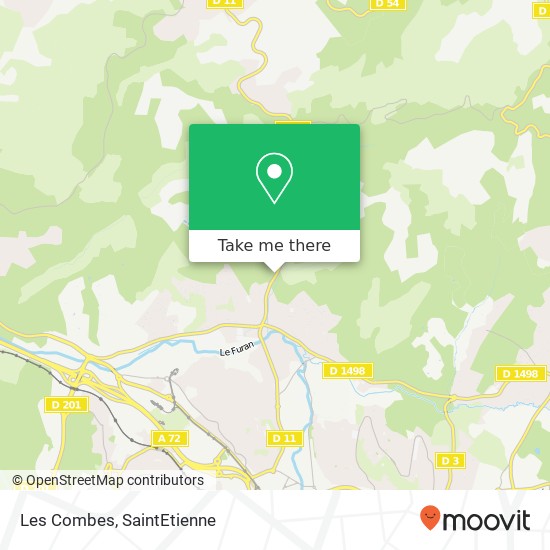 Les Combes map