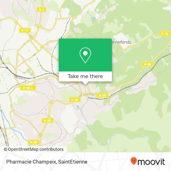 Mapa Pharmacie Champeix