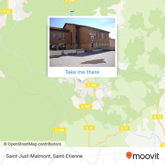 Mapa Saint-Just-Malmont
