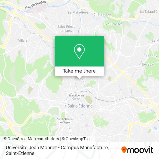 Université Jean Monnet - Campus Manufacture map