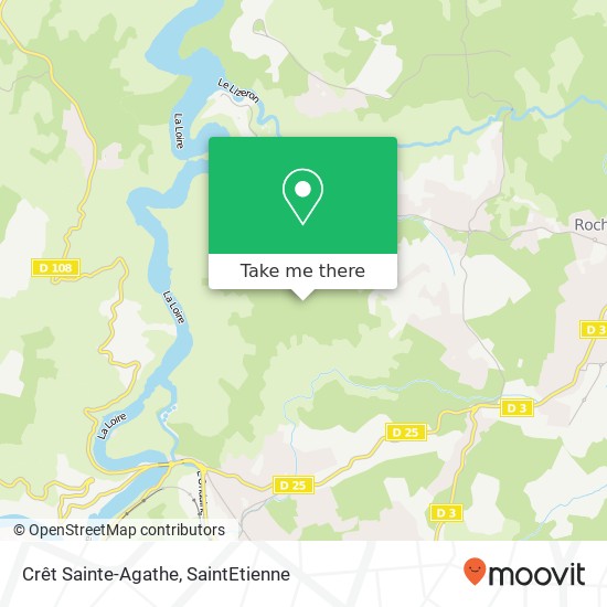 Mapa Crêt Sainte-Agathe