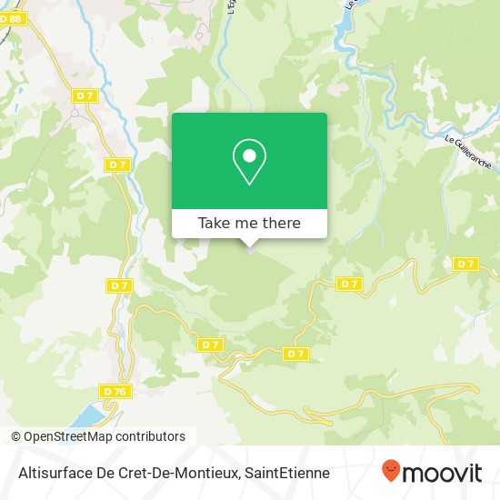 Altisurface De Cret-De-Montieux map