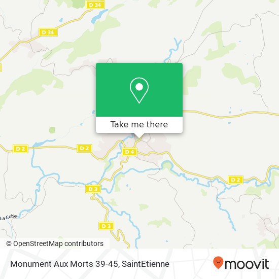 Mapa Monument Aux Morts 39-45