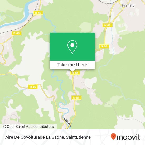 Aire De Covoiturage La Sagne map