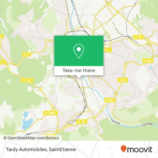 Tardy Automobiles map