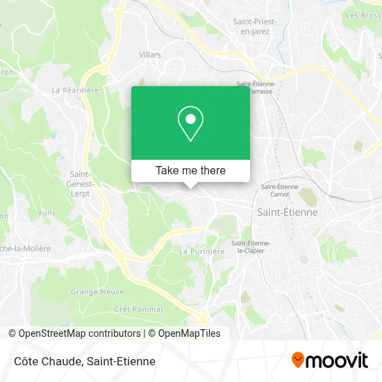 Côte Chaude map