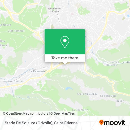 Mapa Stade De Solaure (Grivolla)