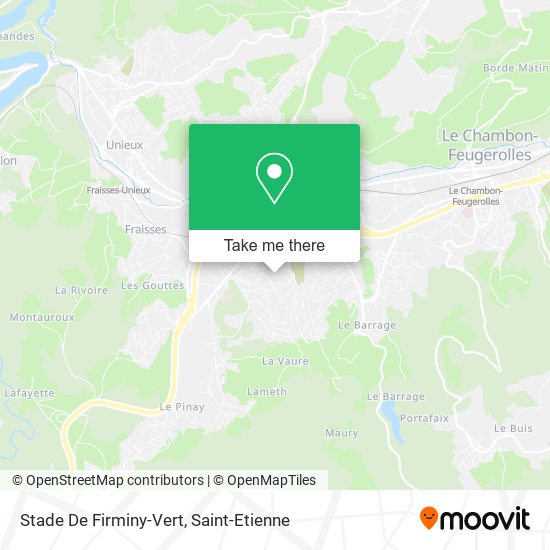 Mapa Stade De Firminy-Vert