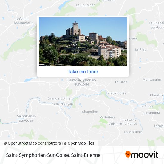Mapa Saint-Symphorien-Sur-Coise