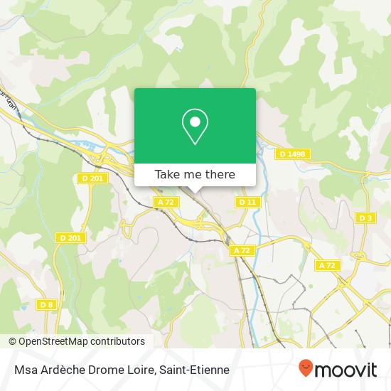 Mapa Msa Ardèche Drome Loire