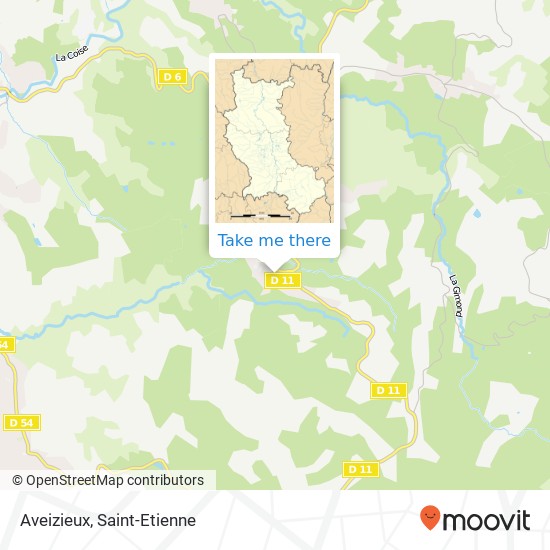 Mapa Aveizieux