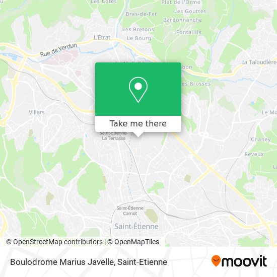 Mapa Boulodrome Marius Javelle