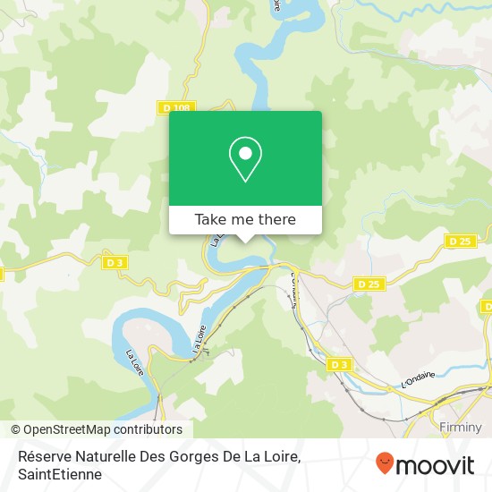 Mapa Réserve Naturelle Des Gorges De La Loire