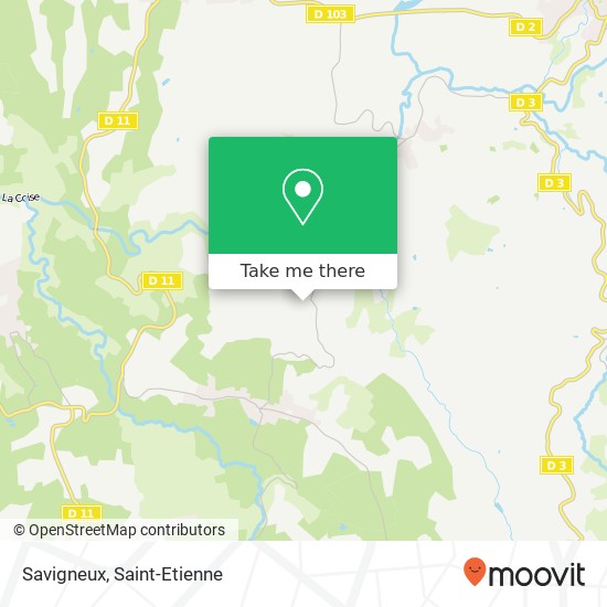 Mapa Savigneux