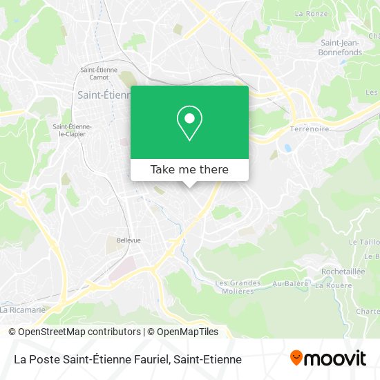 Mapa La Poste Saint-Étienne Fauriel