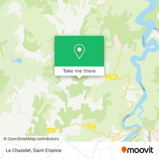 Le Chazelet map
