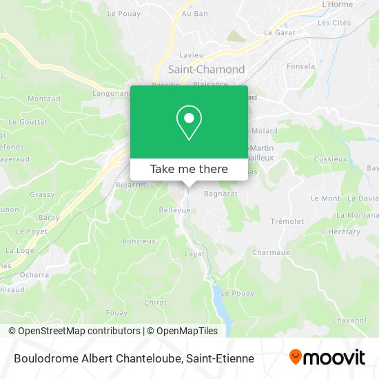 Boulodrome Albert Chanteloube map