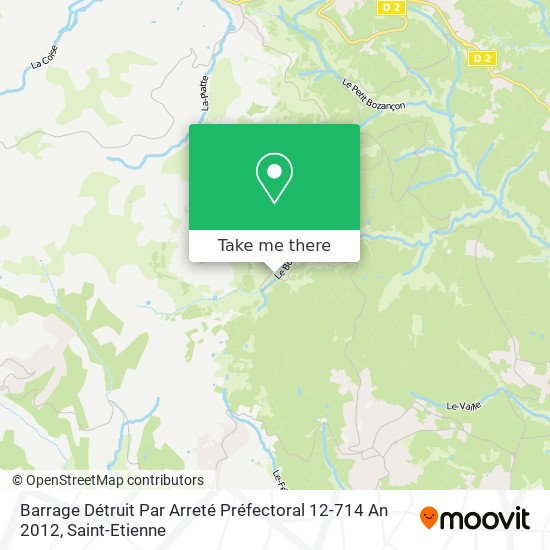 Mapa Barrage Détruit Par Arreté Préfectoral 12-714 An 2012