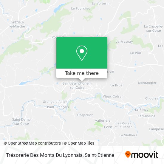 Trésorerie Des Monts Du Lyonnais map