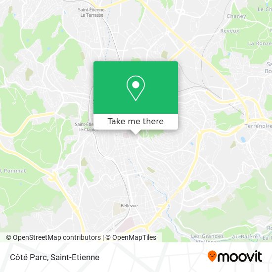 Côté Parc map