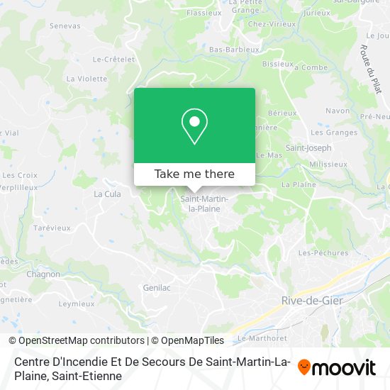 Mapa Centre D'Incendie Et De Secours De Saint-Martin-La-Plaine