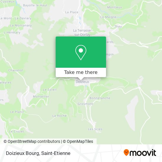 Mapa Doizieux Bourg