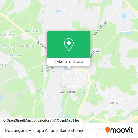 Mapa Boulangerie Philippe Allione