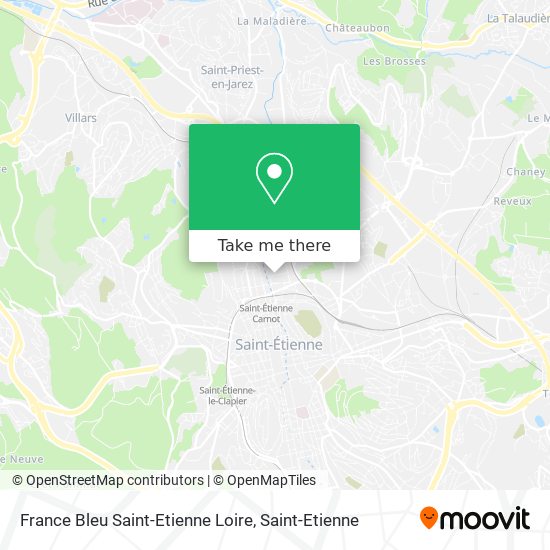 France Bleu Saint-Etienne Loire map