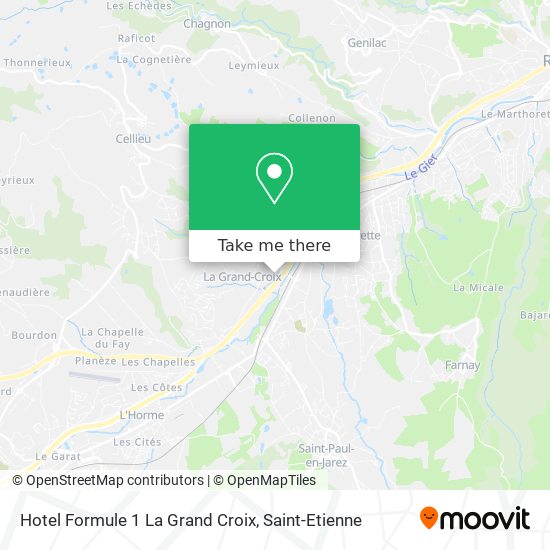 Hotel Formule 1 La Grand Croix map