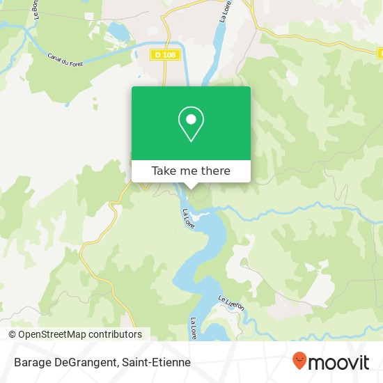 Barage DeGrangent map