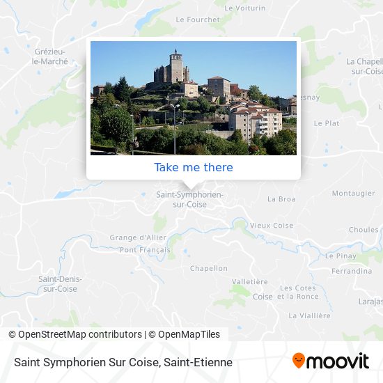 Saint Symphorien Sur Coise map