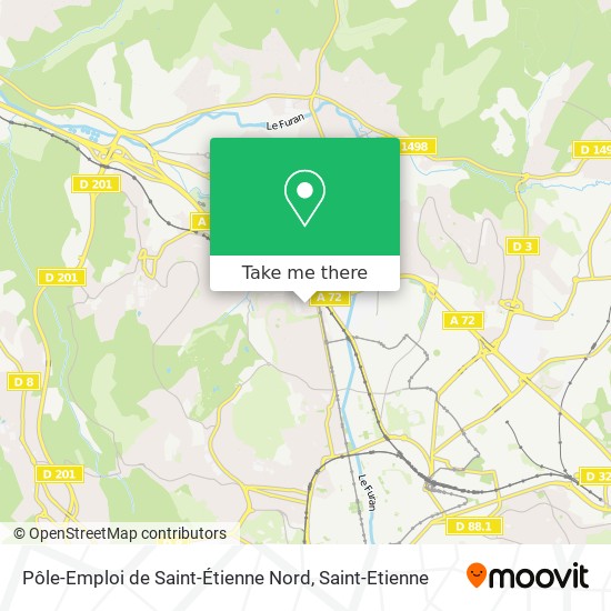 Mapa Pôle-Emploi de Saint-Étienne Nord