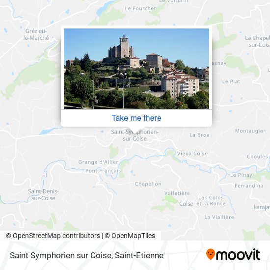 Saint Symphorien sur Coise map