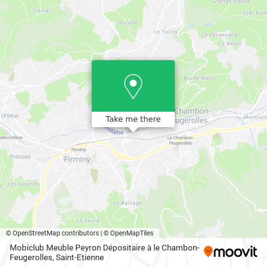 Mobiclub Meuble Peyron Dépositaire à le Chambon-Feugerolles map